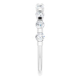 10K Gold Round Lab-Grown Diamond Bar Channel-Set Anniversary Band – 1/5–5/8 CTW (Style 123675) - White Gold - view 4