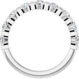 Platinum Round Natural Diamond Bar Channel-Set Anniversary Band – 1/4–3/4 CTW - view 2