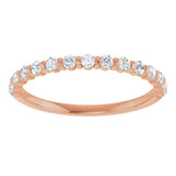 10K Gold Round Natural Diamond Bar Channel-Set Anniversary Band – 1/5–5/8 CTW (Style 123675) - Rose Gold - view 3