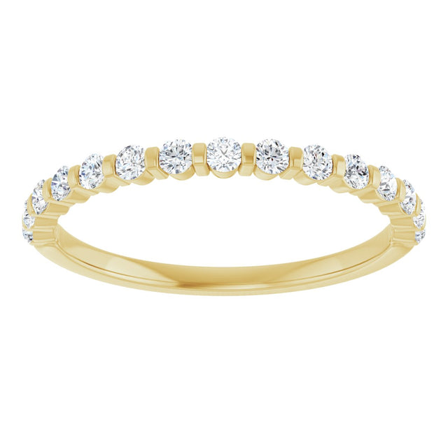 10K Gold Round Lab-Grown Diamond Bar Channel-Set Anniversary Band – 1/5–5/8 CTW (Style 123675) - Yellow Gold - view 3