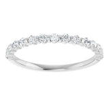 10K Gold Round Lab-Grown Diamond Bar Channel-Set Anniversary Band – 1/5–5/8 CTW (Style 123675) - White Gold - view 3
