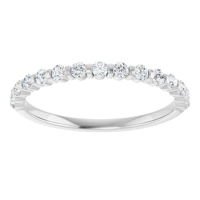10K Gold Round Lab-Grown Diamond Bar Channel-Set Anniversary Band – 1/5–5/8 CTW (Style 123675) - White Gold - view 3