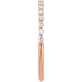 10K Gold Round Natural Diamond Bar Channel-Set Anniversary Band – 1/5–5/8 CTW (Style 123675) - Rose Gold - view 4