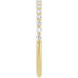 10K Gold Round Natural Diamond Bar Channel-Set Anniversary Band – 1/5–5/8 CTW (Style 123675) - Yellow Gold - view 4