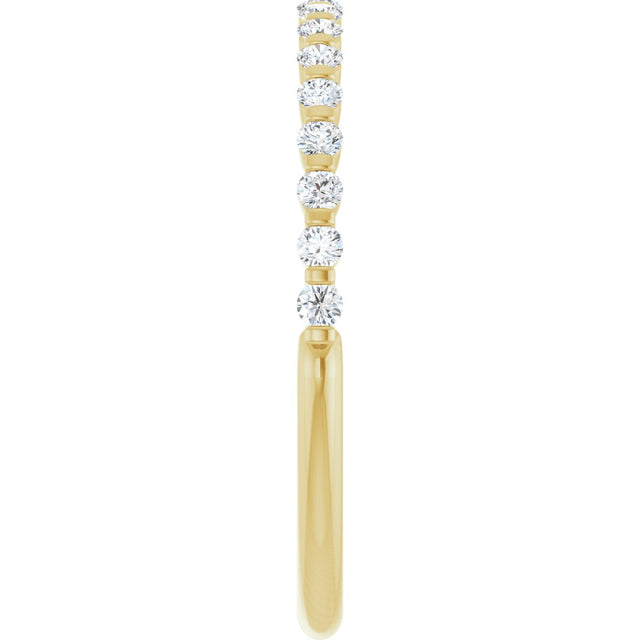 10K Gold Round Lab-Grown Diamond Bar Channel-Set Anniversary Band – 1/5–5/8 CTW (Style 123675) - Yellow Gold - view 4