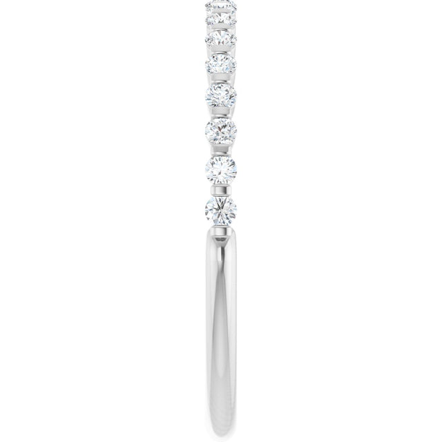 10K Gold Round Lab-Grown Diamond Bar Channel-Set Anniversary Band – 1/5–5/8 CTW (Style 123675) - White Gold - view 4