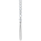 10K Gold Round Natural Diamond Bar Channel-Set Anniversary Band – 1/5–5/8 CTW (Style 123675) - White Gold - view 4