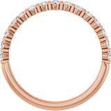 10K Gold Round Natural Diamond Bar Channel-Set Anniversary Band – 1/5–5/8 CTW (Style 123675) - Rose Gold - view 2