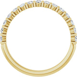 10K Gold Round Natural Diamond Bar Channel-Set Anniversary Band – 1/5–5/8 CTW (Style 123675) - Yellow Gold - view 2