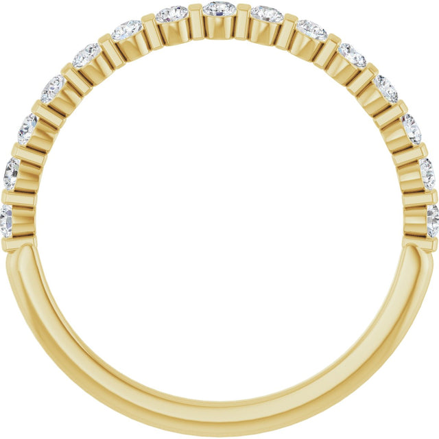 10K Gold Round Natural Diamond Bar Channel-Set Anniversary Band – 1/5–5/8 CTW (Style 123675) - Yellow Gold - view 2