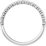 10K Gold Round Lab-Grown Diamond Bar Channel-Set Anniversary Band – 1/5–5/8 CTW (Style 123675) - White Gold - view 2