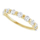 10K Gold Round Natural Diamond Bar Channel-Set Anniversary Band – 3/4–1 1/2 CTW (Style 123675) - Yellow Gold - view 5