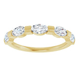 10K Gold Oval Lab-Grown Diamond Bar Channel-Set Anniversary Band – 9/10–2 CTW (Style 123675) - Yellow Gold - view 3
