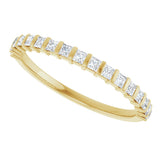 10K Gold Square Natural Diamond Bar Channel-Set Anniversary Band – 3/8–1 1/6 CTW - Yellow Gold - view 5