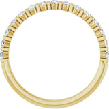 10K Gold Round Natural Diamond Bar Channel-Set Anniversary Band – 1/5–5/8 CTW (Style 123675) - Yellow Gold - view 2