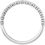 Platinum Round Natural Diamond Bar Channel-Set Anniversary Band – 1/4–3/4 CTW - view 2