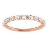 10K Gold Round Natural Diamond Bar Channel-Set Anniversary Band – 1/5–5/8 CTW (Style 123675) - Rose Gold - view 3