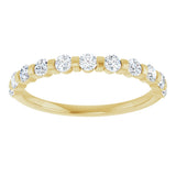 10K Gold Round Lab-Grown Diamond Bar Channel-Set Anniversary Band – 1/5–5/8 CTW (Style 123675) - Yellow Gold - view 3
