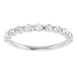 10K Gold Round Natural Diamond Bar Channel-Set Anniversary Band – 1/5–5/8 CTW (Style 123675) - White Gold - view 3