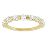 10K Gold Round Lab-Grown Diamond Bar Channel-Set Anniversary Band – 7/8–1 1/3 CTW - Yellow Gold - view 3