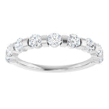 Platinum Round Lab-Grown Diamond Bar Channel-Set Anniversary Band – 1/4–3/4 CTW - view 3