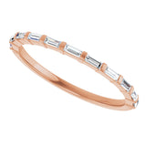 10K Gold Straight Baguette Lab-Grown Diamond Bar Channel-Set Anniversary Band – 1/5–1/2 CTW (Style 123675) - Rose Gold - view 5