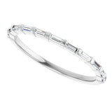 Platinum Straight Baguette Lab-Grown Diamond Bar Channel-Set Anniversary Band – 1/5–3/4 CTW - view 5
