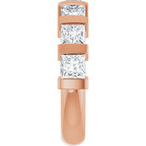 10K Gold Square Lab-Grown Diamond Bar Channel-Set Anniversary Band – 1 1/3–2 3/4 CTW (Style 123675) - Rose Gold - view 4