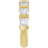 10K Gold Square Lab-Grown Diamond Bar Channel-Set Anniversary Band – 1 1/3–2 3/4 CTW (Style 123675) - Yellow Gold - view 4