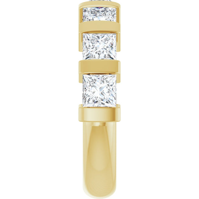 10K Gold Square Lab-Grown Diamond Bar Channel-Set Anniversary Band – 1 1/3–2 3/4 CTW (Style 123675) - Yellow Gold - view 4