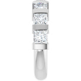 10K Gold Square Natural Diamond Bar Channel-Set Anniversary Band – 1 3/8–2 3/4 CTW (Style 123675) - White Gold - view 4