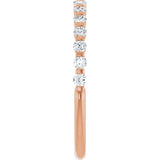 10K Gold Round Lab-Grown Diamond Bar Channel-Set Anniversary Band – 1/5–5/8 CTW (Style 123675) - Rose Gold - view 4