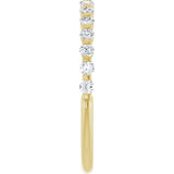 10K Gold Round Natural Diamond Bar Channel-Set Anniversary Band – 1/5–5/8 CTW (Style 123675) - Yellow Gold - view 4