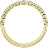 10K Gold Round Natural Diamond Bar Channel-Set Anniversary Band – 1/5–5/8 CTW (Style 123675) - Yellow Gold - view 2