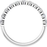 Platinum Round Natural Diamond Bar Channel-Set Anniversary Band – 1/4–3/4 CTW - view 2