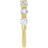 10K Gold Round Natural Diamond Bar Channel-Set Anniversary Band – 3/4–1 1/2 CTW (Style 123675) - Yellow Gold - view 4