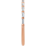 10K Gold Straight Baguette Lab-Grown Diamond Bar Channel-Set Anniversary Band – 1/5–1/2 CTW (Style 123675) - Rose Gold - view 4