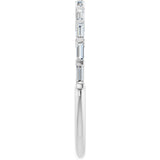 Platinum Straight Baguette Lab-Grown Diamond Bar Channel-Set Anniversary Band – 1/5–3/4 CTW - view 4