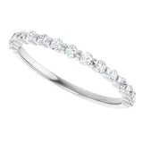 10K Gold Round Natural Diamond Bar Channel-Set Anniversary Band – 1/5–5/8 CTW (Style 123675) - White Gold - view 5