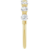 10K Gold Round Natural Diamond Bar Channel-Set Anniversary Band – 3/4–1 1/2 CTW (Style 123675) - Yellow Gold - view 4