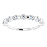 10K Gold Round Natural Diamond Bar Channel-Set Anniversary Band – 1/5–5/8 CTW (Style 123675) - White Gold - view 3