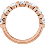 10K Gold Round Lab-Grown Diamond Bar Channel-Set Anniversary Band – 7/8–1 1/3 CTW - Rose Gold - view 2