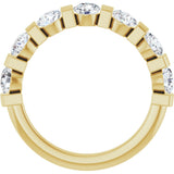 10K Gold Round Lab-Grown Diamond Bar Channel-Set Anniversary Band – 7/8–1 1/3 CTW - Yellow Gold - view 2