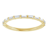 10K Gold Straight Baguette Lab-Grown Diamond Bar Channel-Set Anniversary Band – 1/5–1/2 CTW (Style 123675) - Yellow Gold - view 3