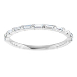 10K Gold Straight Baguette Natural Diamond Bar Channel-Set Anniversary Band – 1/5–5/8 CTW (Style 123675) - White Gold - view 3