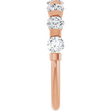 10K Gold Round Lab-Grown Diamond Bar Channel-Set Anniversary Band – 7/8–1 1/3 CTW - Rose Gold - view 4