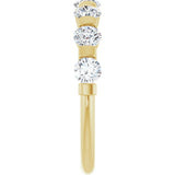 10K Gold Round Lab-Grown Diamond Bar Channel-Set Anniversary Band – 7/8–1 1/3 CTW - Yellow Gold - view 4