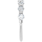 10K Gold Round Lab-Grown Diamond Bar Channel-Set Anniversary Band – 7/8–1 1/3 CTW - White Gold - view 4