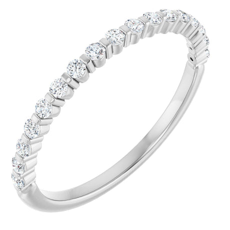 10K Gold Round Natural Diamond Bar Channel-Set Anniversary Band – 1/5–5/8 CTW (Style 123675) - White Gold