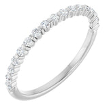 Platinum Round Natural Diamond Bar Channel-Set Anniversary Band – 1/4–3/4 CTW